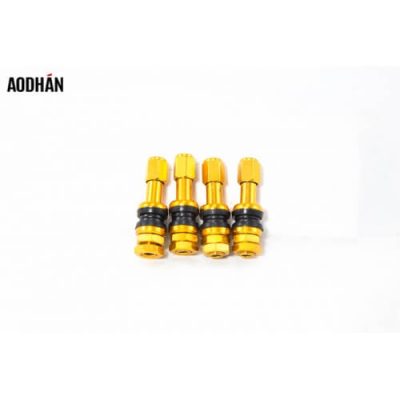 Aodhan V2 Bolt On Tire Valve Stems Gold Aluminium High Pressure
