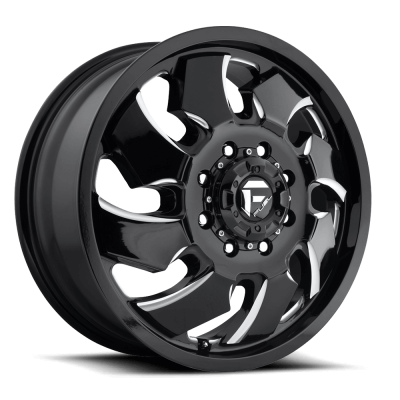 Fuel Dually  Cleaver D239 Front  Black and Milled  22x8.25  (+127)  8x165.1