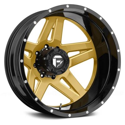 Fuel Dually  Full Blown D254 Rear  Custom Solid Color with Black Lip  22x8.25  (-150)  8x165.1