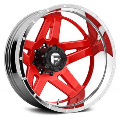 Fuel Dually  Full Blown D254 Rear  Custom Solid Color with Chrome Lip  24x8.25  (-160)  8x200