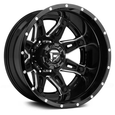 Fuel Dually  Hostage II D232 Rear  Black and Milled  22x8.25  (-150)  8x165.1