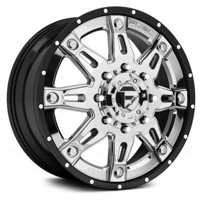 Fuel Dually  Hostage II D233 Front  Chrome with Black Lip  24x8.25  (+118)  8x200