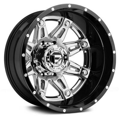 Fuel Dually  Hostage II D233 Rear  Chrome with Black Lip  22x8.25  (-150)  8x200
