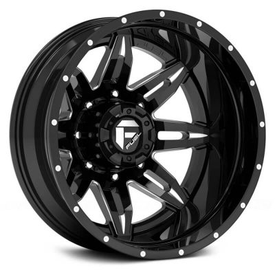 Fuel Dually  Lethal D267 Rear  Black and Milled  22x8.25  (-150)  8x165.1