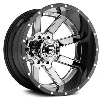 Fuel Dually  Maverick D260 Rear  Chrome with Black Lip  22x8.25  (-150)  8x165.1