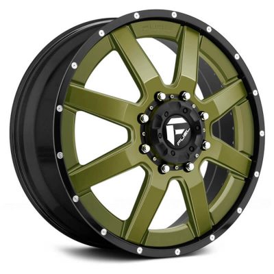 Fuel Dually  Maverick D262 Front  Custom Solid Color with Black Lip  22x8.25  (+127)  8x165.1