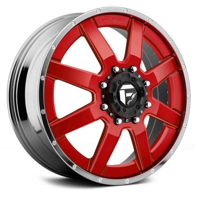 Fuel Dually  Maverick D262 Front  Custom Solid Color with Chrome Lip  22x8.25  (+127)  8x165.1