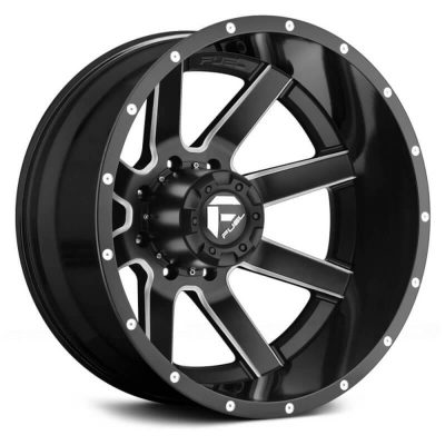 Fuel Dually  Maverick D262 Rear  Black and Milled  22x8.25  (-150)  8x210