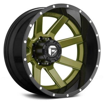 Fuel Dually  Maverick D262 Rear  Custom Solid Color with Black Lip  24x8.25  (-160)  8x200