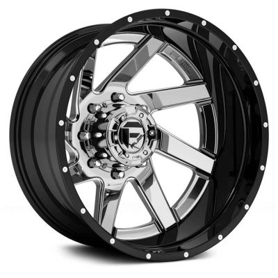 Fuel Dually  Renegade D263 Rear  Chrome with Black Lip  24x8.25  (-236)  8x170