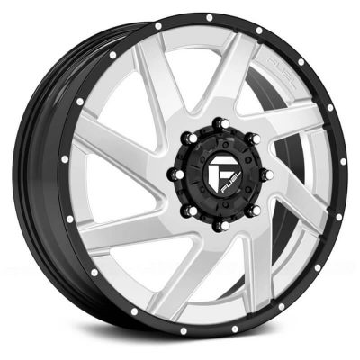 Fuel Dually  Renegade D265 Front  Custom Solid Color with Black Lip  22x8.25  (+127)  8x165.1
