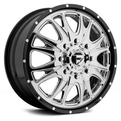 Fuel Dually  Throttle D212 Front  Chrome with Black Lip  22x8.25  (+127)  8x210