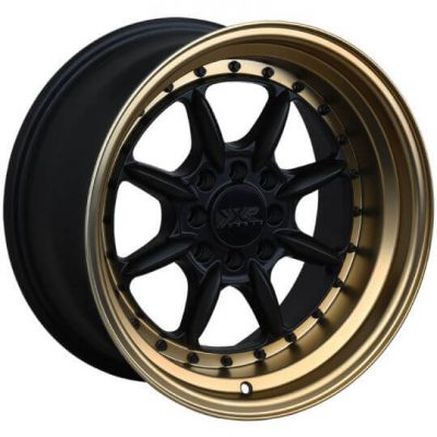 XXR  002.5  Flat Black with Bronze Lip  15x8  (+20)  4x100/4x114.3