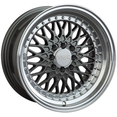 XXR  536  Gunmetal with Machined Lip  16x8  (+0)  4x100/4x114.3