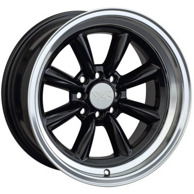 XXR  537  Black with Machined Lip  16x8  (+0)  4x100/4x114.3