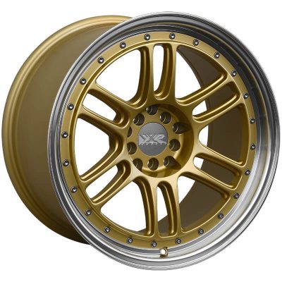 XXR  552  Gold with Machined Lip  18x8.5  (+21)  5x100/5x114.3