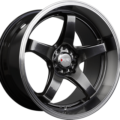 XXR  555  Chromium Black with Machined Lip  18x8.5  (+25)  5x100/5x114.3