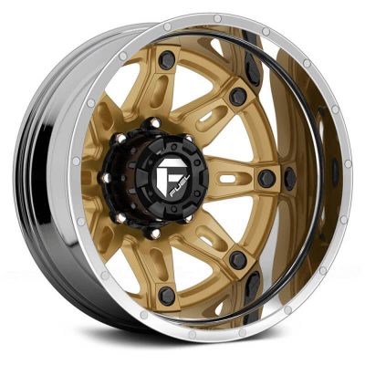 Fuel Dually  Hostage II D232 Rear  Custom Solid Color with Chrome Lip  24x8.25  (-160)  8x200