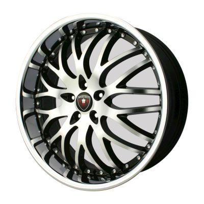 Merceli  M11  Machined Face With Black Accent And Chrome Lip  20x10  (+45)  5x114.3