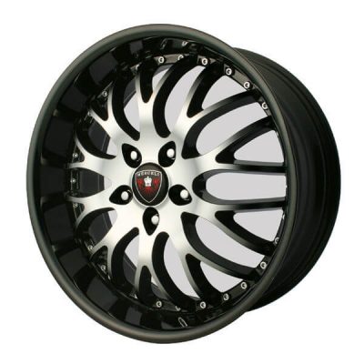 Merceli  M11  Machined Face With Black Lip  22x8.5  (+15)  5x120