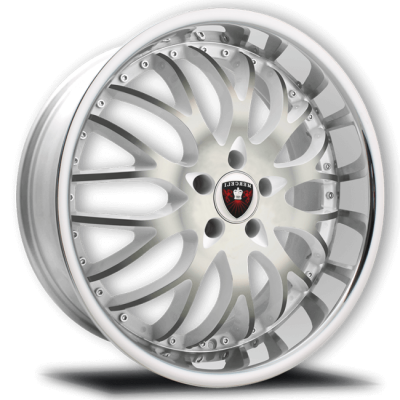 Merceli  M11  Machined Face With White Accent And Chrome Lip  20x10  (+45)  5x112