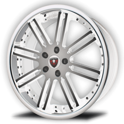 Merceli  M48  Machined Face With White Accent And Chrome Lip  20x10  (+45)  5x112
