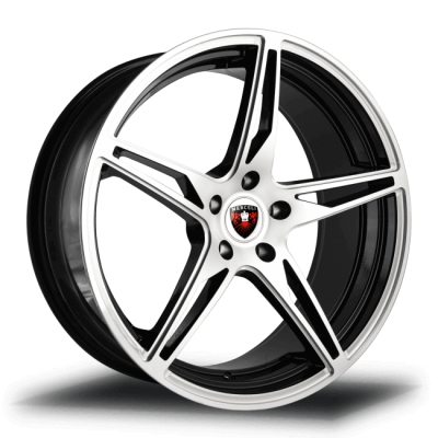 Merceli M53 Satin Face With Black Accent And Satin Lip 20x8.5 (+25) 5x114.3