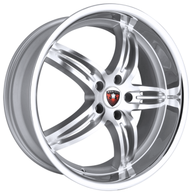 Merceli  M7  Machined Face With Silver Accent And Chrome Lip  20x8.5  (+25)  5x112