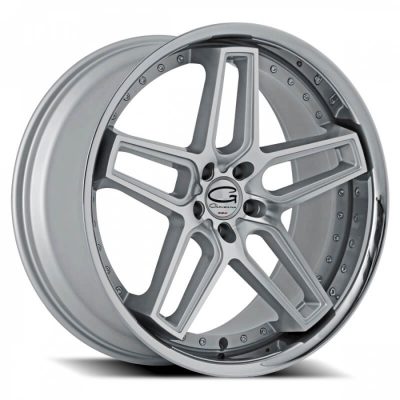 Giovanna  Austin  Silver with Machined Face with Chrome Stainless Steel Lip  20x8.5  (+35)  5x114.3