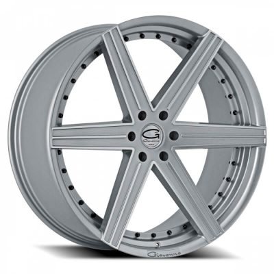 Giovanna Dublin-6 Silver with Machined Face 24x10 (+20) 5x127