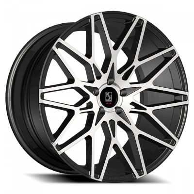 Koko Kuture  Funen  Gloss Black with Machined Face  22x10.5  (+40)  5x127