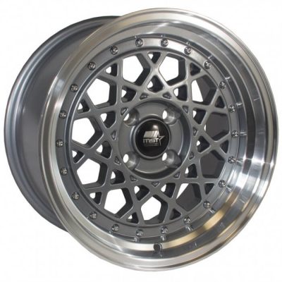 MST Tuner  Fiori  Gunmetal with Machined Lip  15x8  (+20)  4x100