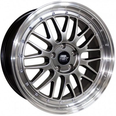 MST Tuner  LeMan  Hyper Black with Machined Lip  19x8.5  (+35)  5x114.3