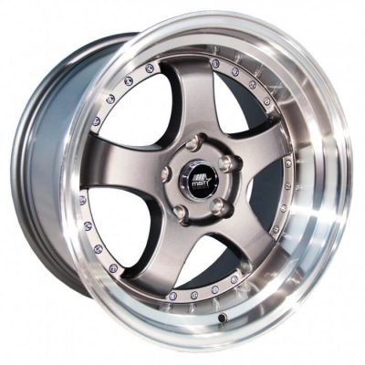 MST Tuner  MT07  Gunmetal with Machined Lip  18x8.5  (+20)  5x114.3