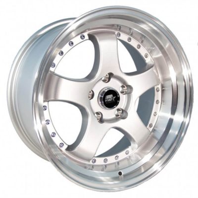 MST Tuner  MT07  Silver with Machined Lip  17x9  (+20)  5x114.3