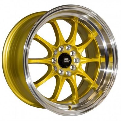 MST Tuner  MT11  Gold with Machined Lip  15x8  (+0)  4x100/4x114.3