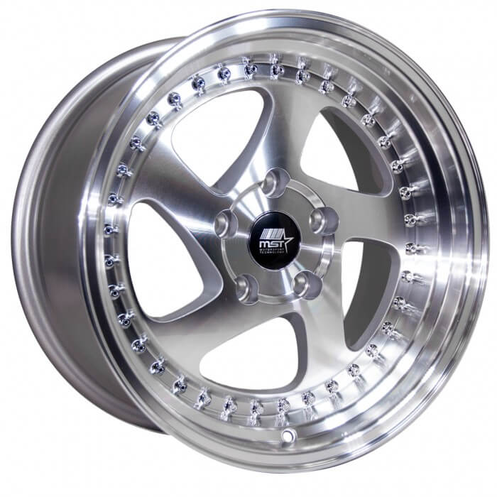 MST Tuner MT15 Silver with Machined Face 18x9.5 (+35) 5x114.3