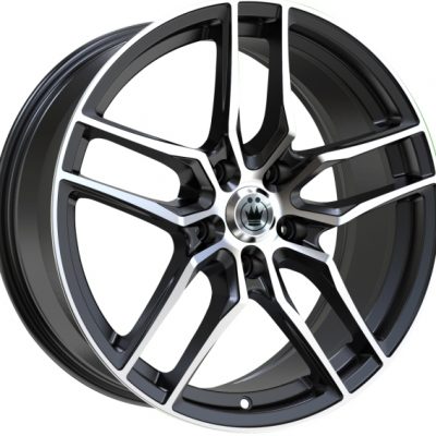 Konig  Intention  Gloss Black with Machined Face  18x8  (+35)  5x120