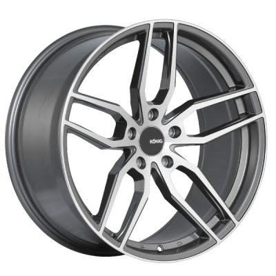 Konig  Interform  Graphite with Machined Face  19x8.5  (+32)  5x120