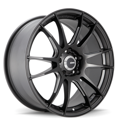 Konig  Torch  Matte Black with Ball Cut  18x8  (+45)  5x100
