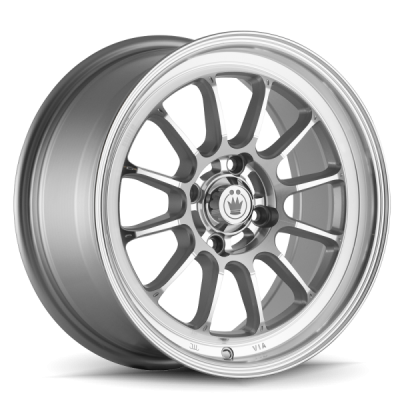Konig  Tweak'D  Silver with Machined Face  17x8  (+35)  5x100