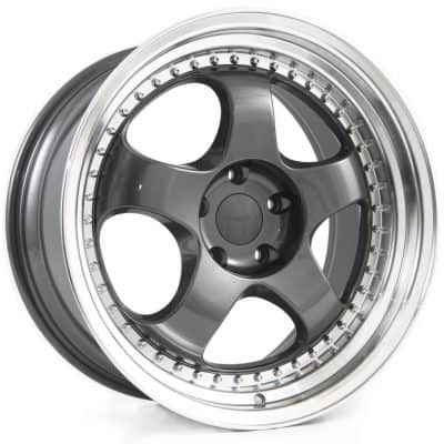 Varrstoen  ES6  Gloss Graphite with Machined Lip  18x9.5  (+30)  5x114.3