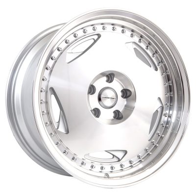 Varrstoen  MK6  Gloss Silver with Machined Face and Lip  18x10  (+25)  5x120