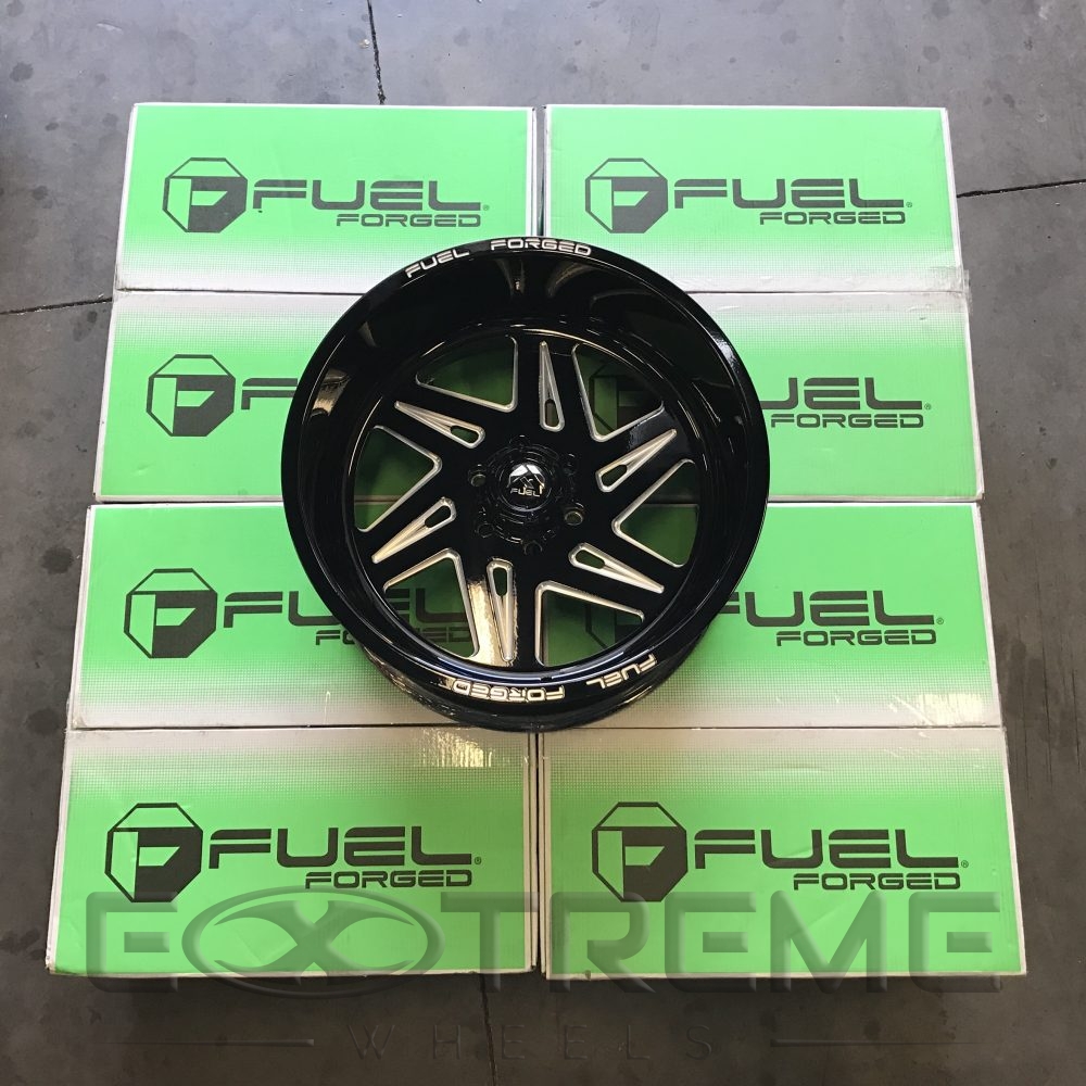 Fuel FF56 Black and Milled 22x12 51 6x5.5/6x139.7 Extreme Wheels