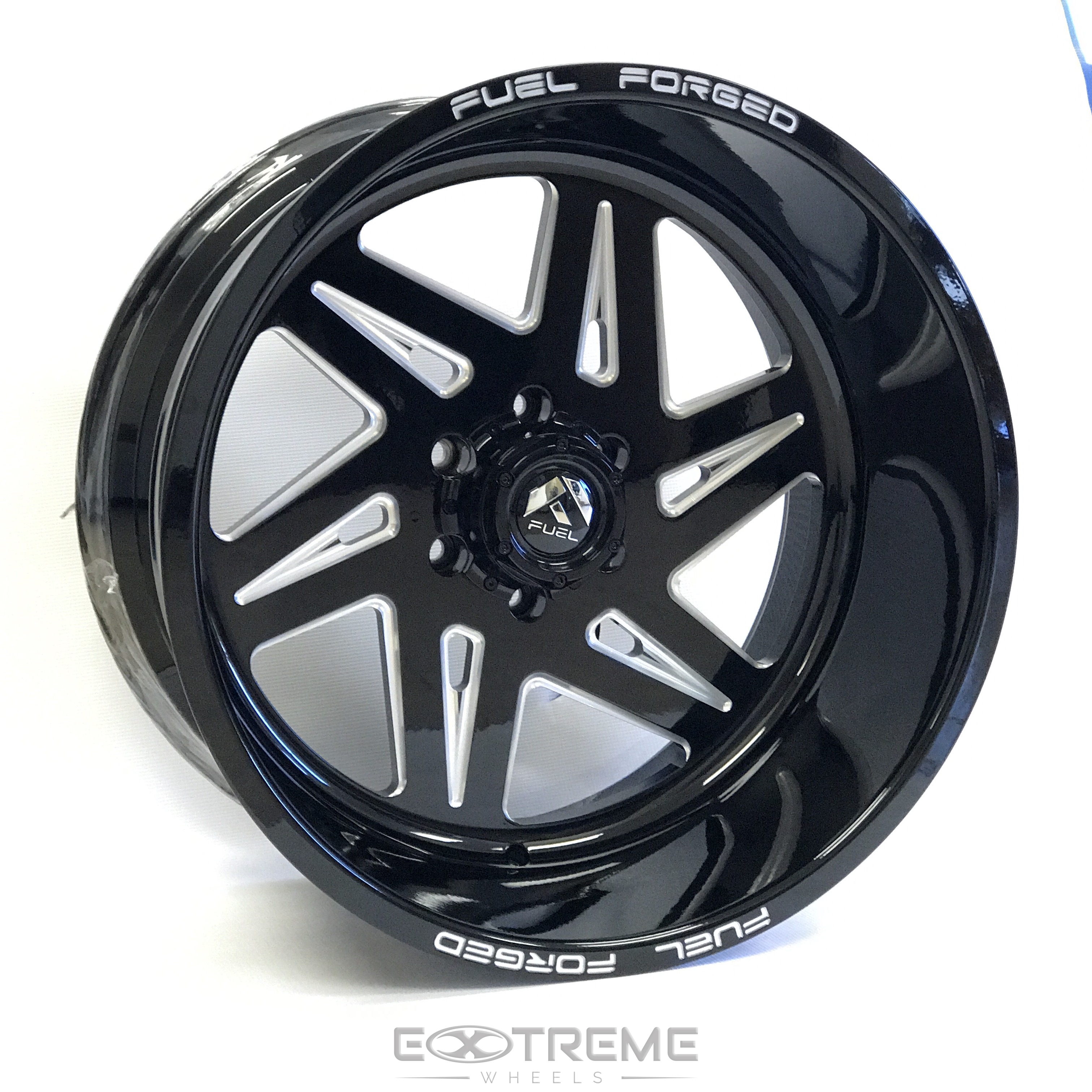Fuel Forged FF56 Black and Milled 22x10 (-25) Set of 4 Wheels - Image 6