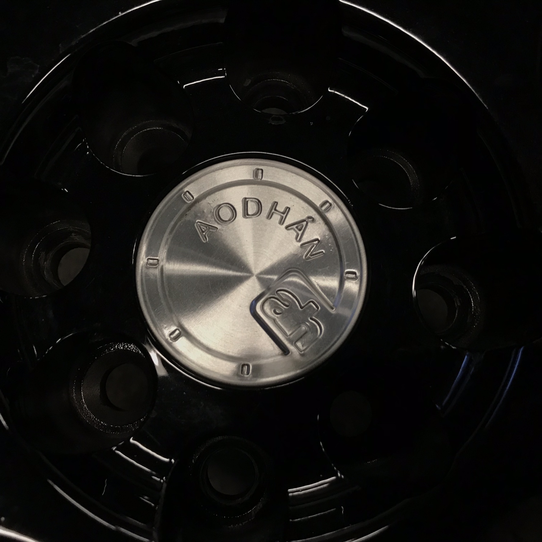 Aodhan AH03 Black with Gold Rivets 17x9 +25 4 lug Wheels & Tires - Image 10