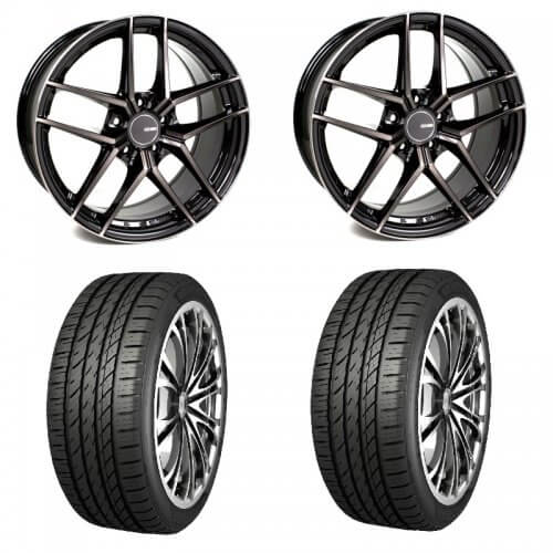 Enkei TY5 Pearl Black Wheel + Tire Package Extreme Wheels