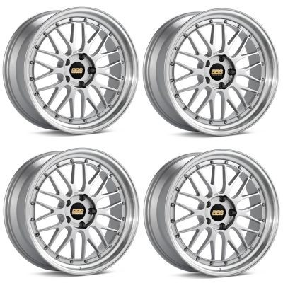 BBS LM Silver with Polished Lip Wheel Package