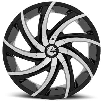 Azara  AZA-503  Gloss Black and Machined  26x9.5  (+15)  5x115/5x139.7