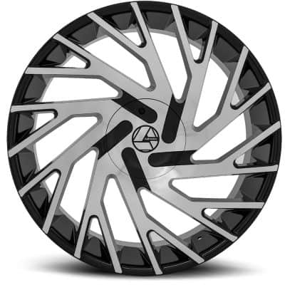 Azara  AZA-505  Gloss Black and Machined  26x9.5  (+15)  5x127/5x139.7